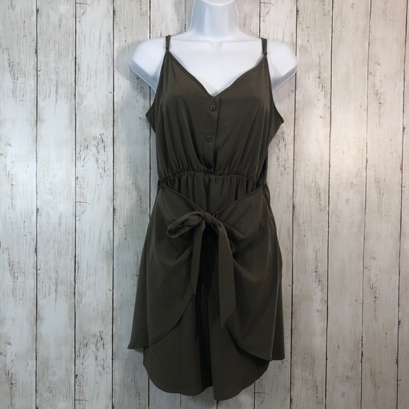 BCBGeneration Tie Front Adjustable Strap Dress Medium NWT - Picture 1 of 13
